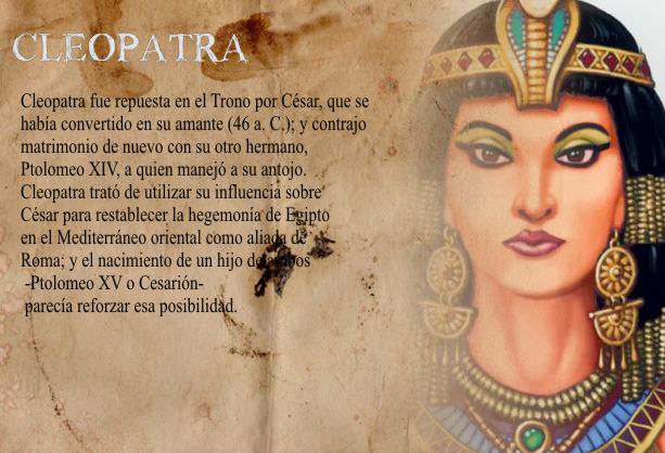 Cleopatra Reina de Egito Mujer de Julio Csar y Marco Antonio